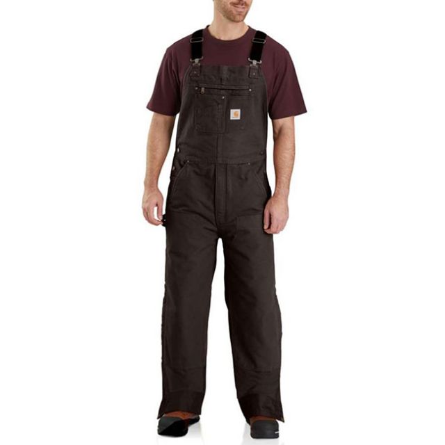Carhartt Men's Loose Fit Washed Duck Insulated Bib Overall
