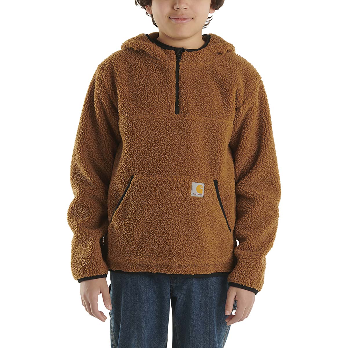 Carhartt Kids Long-Sleeve Fleece Hooded Half-Zip Sweatshirt
