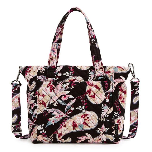 Multi-Strap Shoulder Bag  |  Botanical Paisley Pink