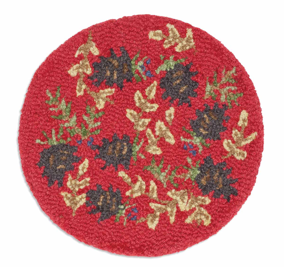 Chandler 4 Corners Ruby Pinecone 14" Chairpad