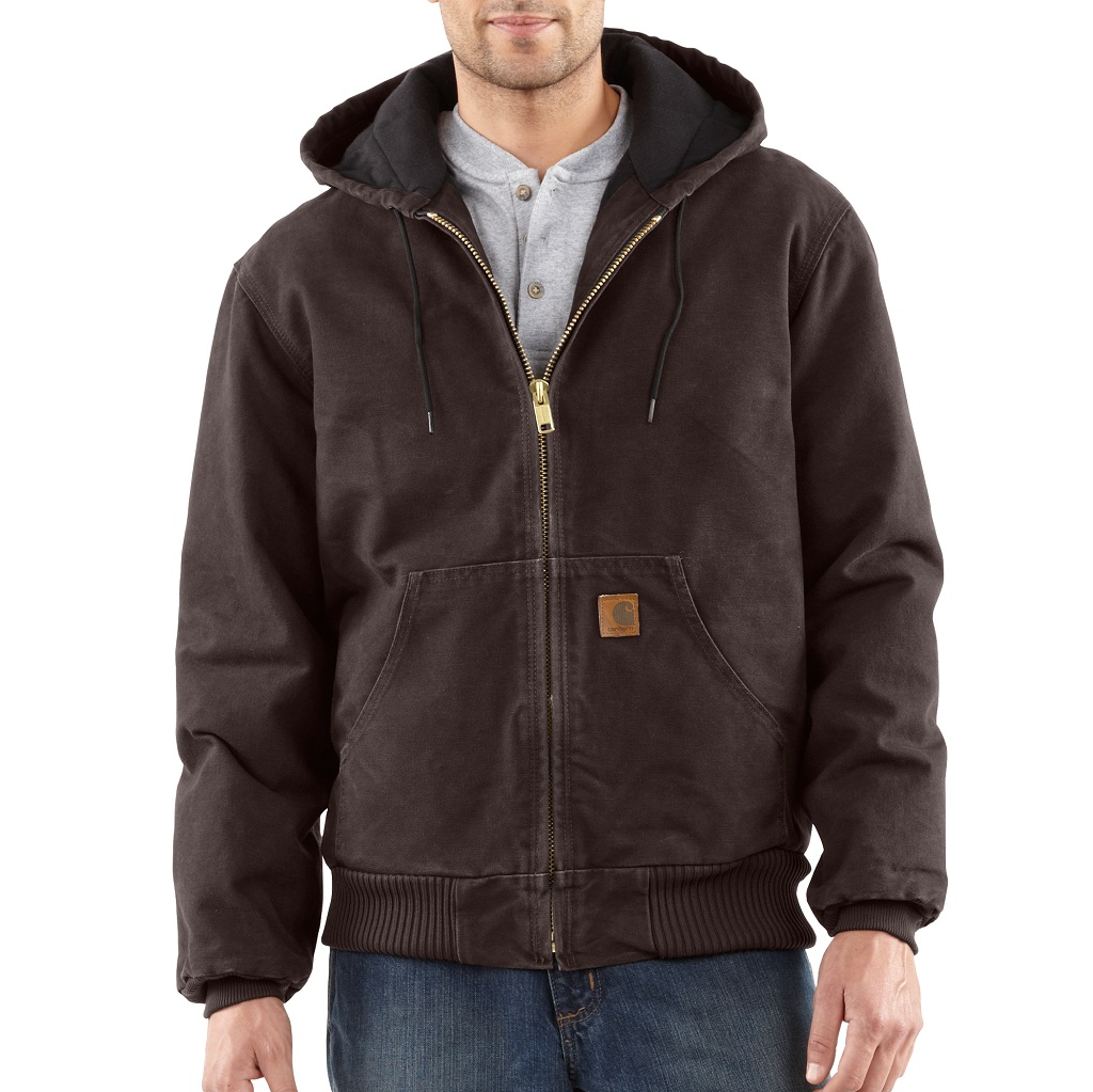 Carhartt J130 Sandstone Active Jacket Quilted Flannel Lined