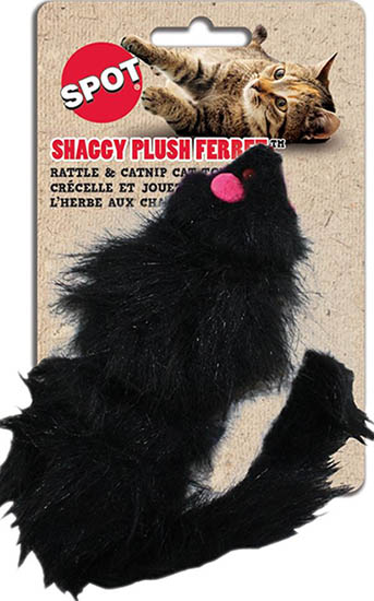SPOT Shaggy Plush Ferret Catnip Toy 035272