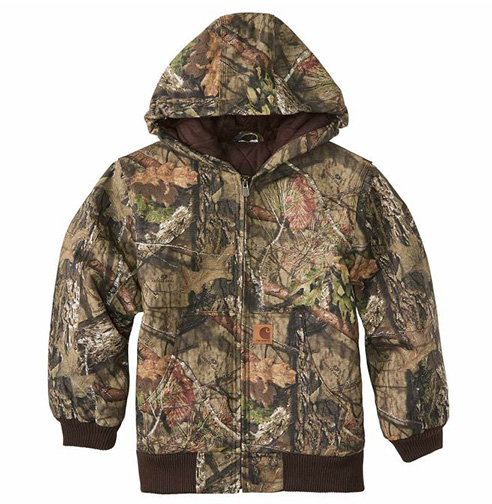 Carhartt Boys' Flannel Quilt Lined Camo Active Jacket