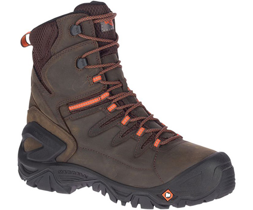 Merrell Men's Strongfield Leather 8" Thermo WP Comp Toe Work Boot - Wide