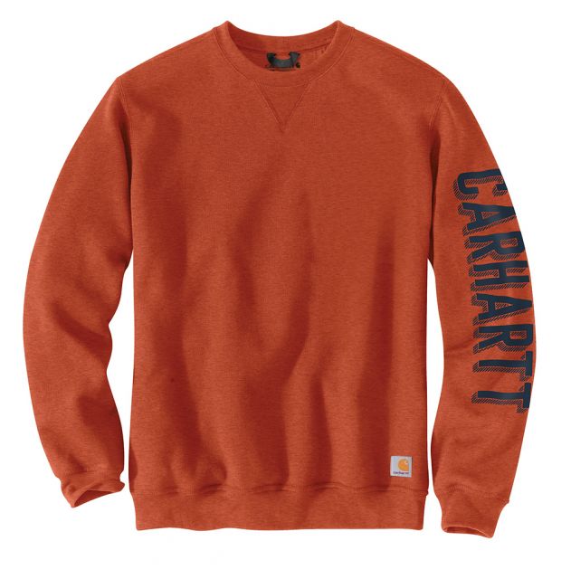 Carhartt Men's Loose Fit Midweight Crewneck Sleeve Graphic Sweatshirt