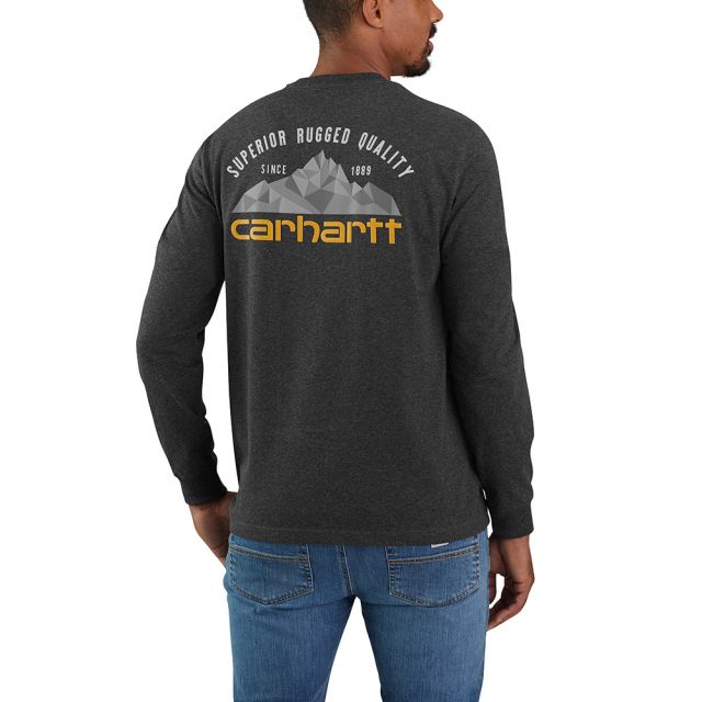 Carhartt Men's Heavyweight Pocket Mountain Graphic L/S Shirt