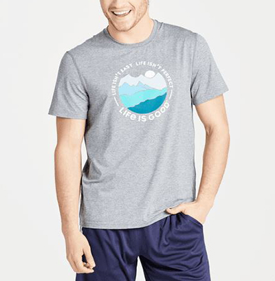 Life is Good Men's Life Isn't Perfect Mountains Active Tee