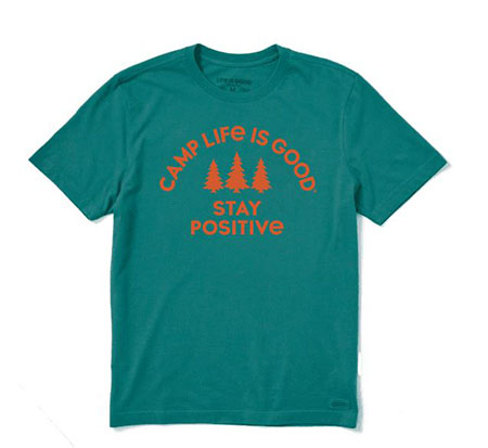 Life is Good Men's Stay Positive Camp Lite Tee