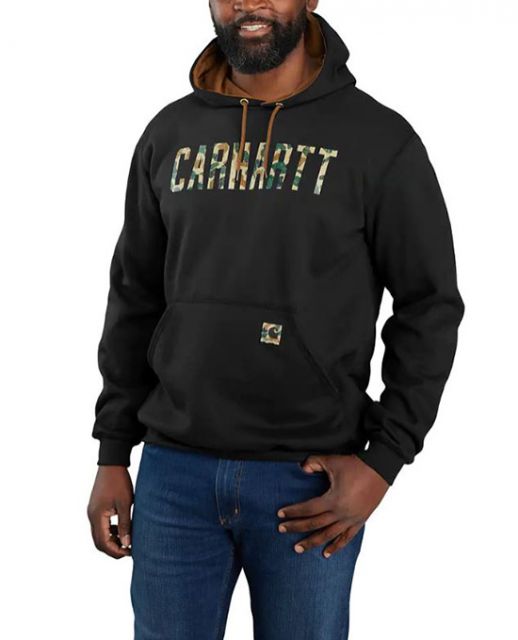 Carhartt Men's Midweight Camo Logo Graphic Hoodie