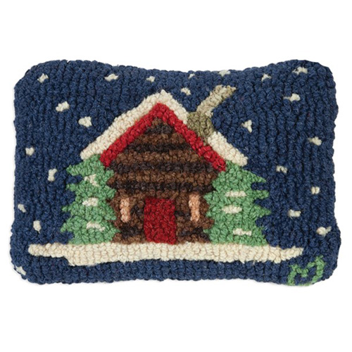 Chandler 4 Corners Cabin in Snow 8 x 12 Pillow