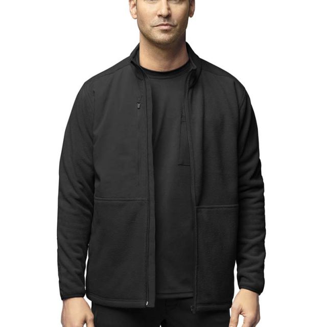 Wink Men's Slate Micro Fleece Zip Jacket