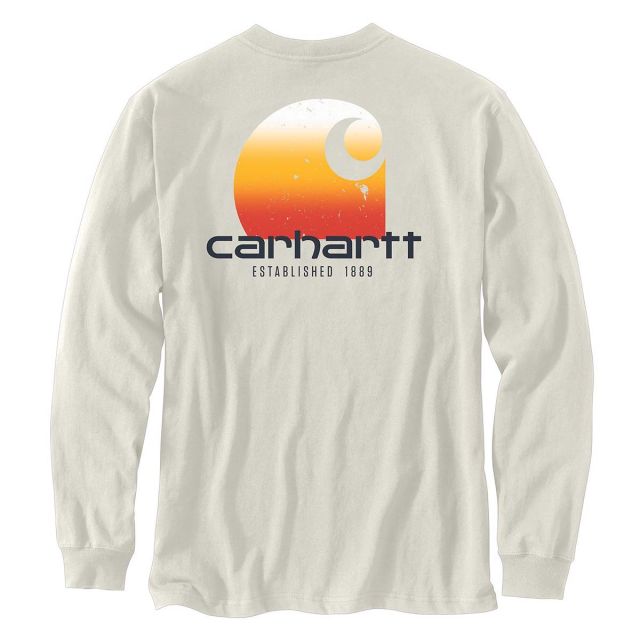 Carhartt Men's Relaxed Fit Heavyweight Long-Sleeve Pocket C Graphic T-Sirt