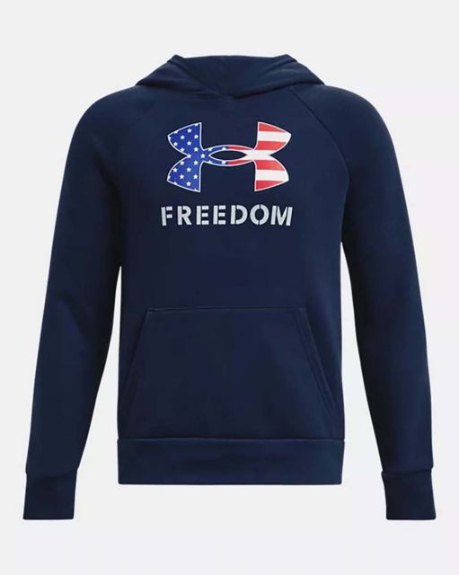 Under Armour Kid's Freedom Rival Fleece Big Flag Logo Hoodie