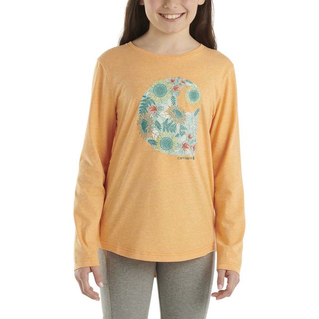 Carhartt Kids' Long Sleeve Floral "C" T-Shirt