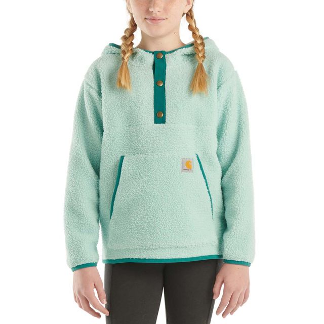 Carhartt Girls Long Sleeve Fleece Quarter-Snap Sweatshirt