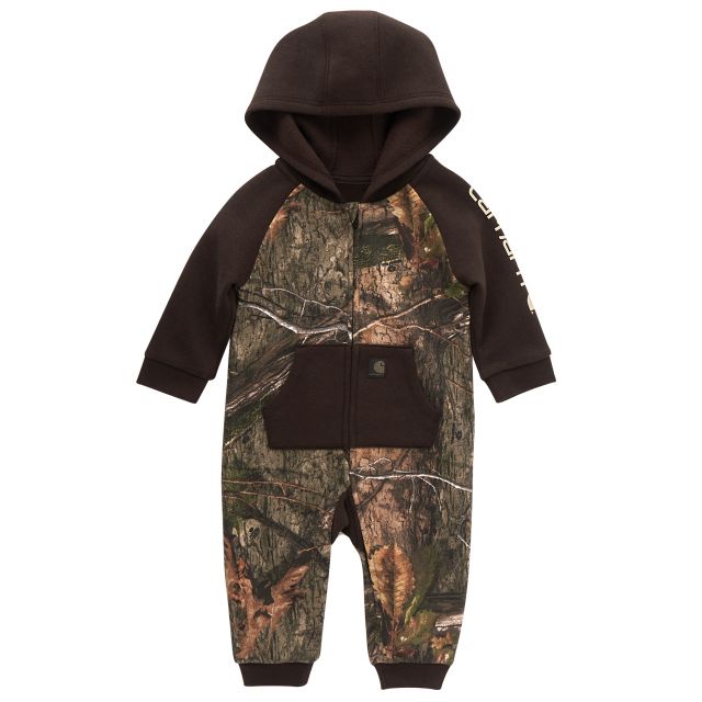 Carhartt Kids' Long Sleeve Zip-Front Hooded Camo Coverall