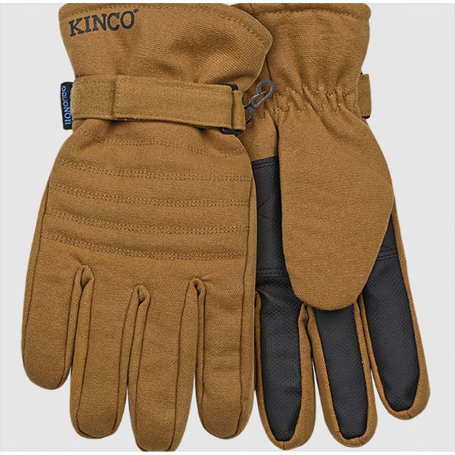 Kinco Hydroflector&trade; Lined Waterproof Brown Duck Ski Glove with Pull-Strap