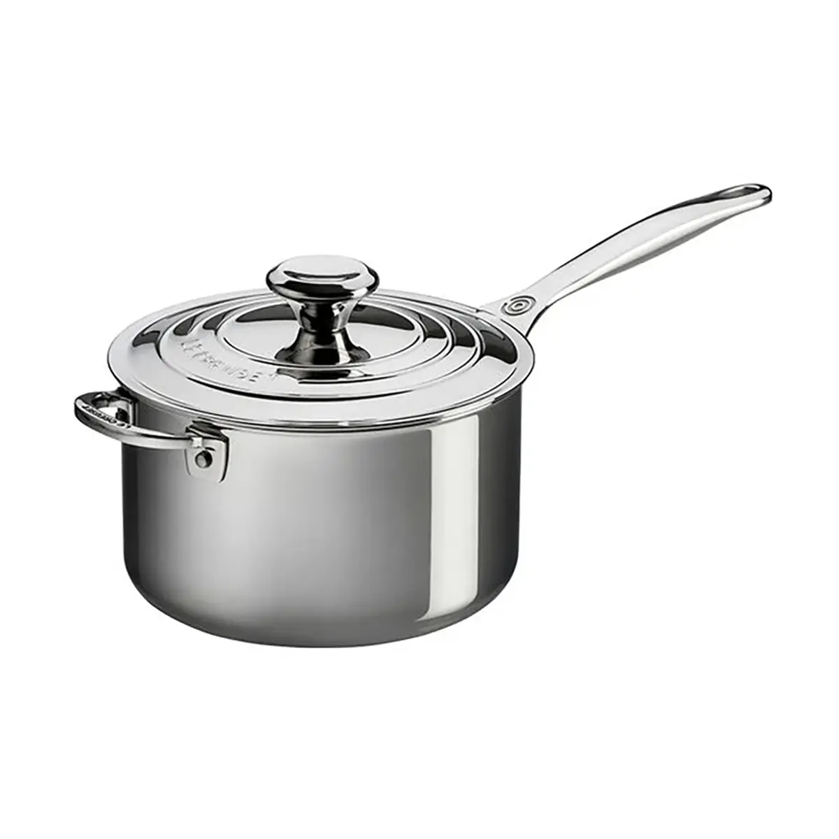 Le Creuset Stainless Steel Saucepan w/Lid - 2QT