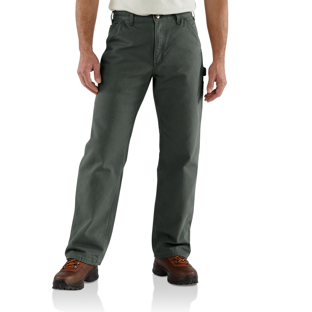Carhartt Men's Flannel Lined Pants (Moss) B111