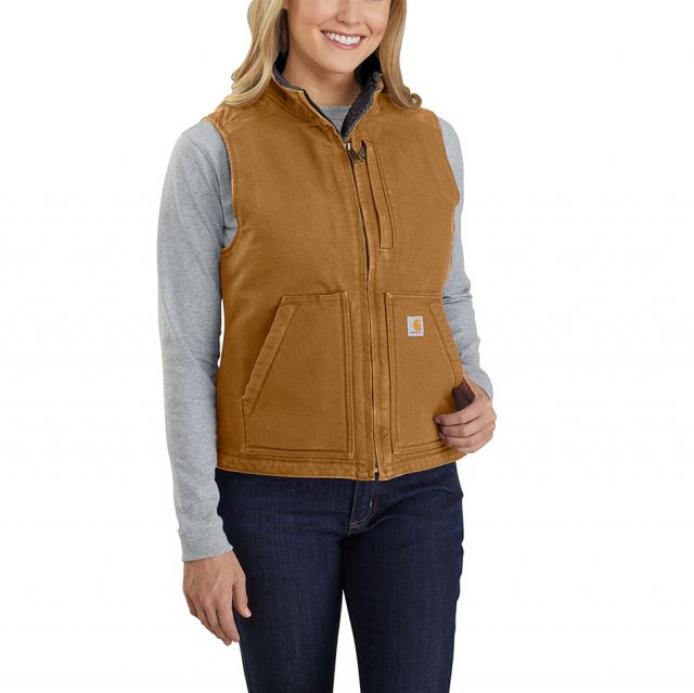 Carhartt Women's Washed Duck Sherpa Lined Vest