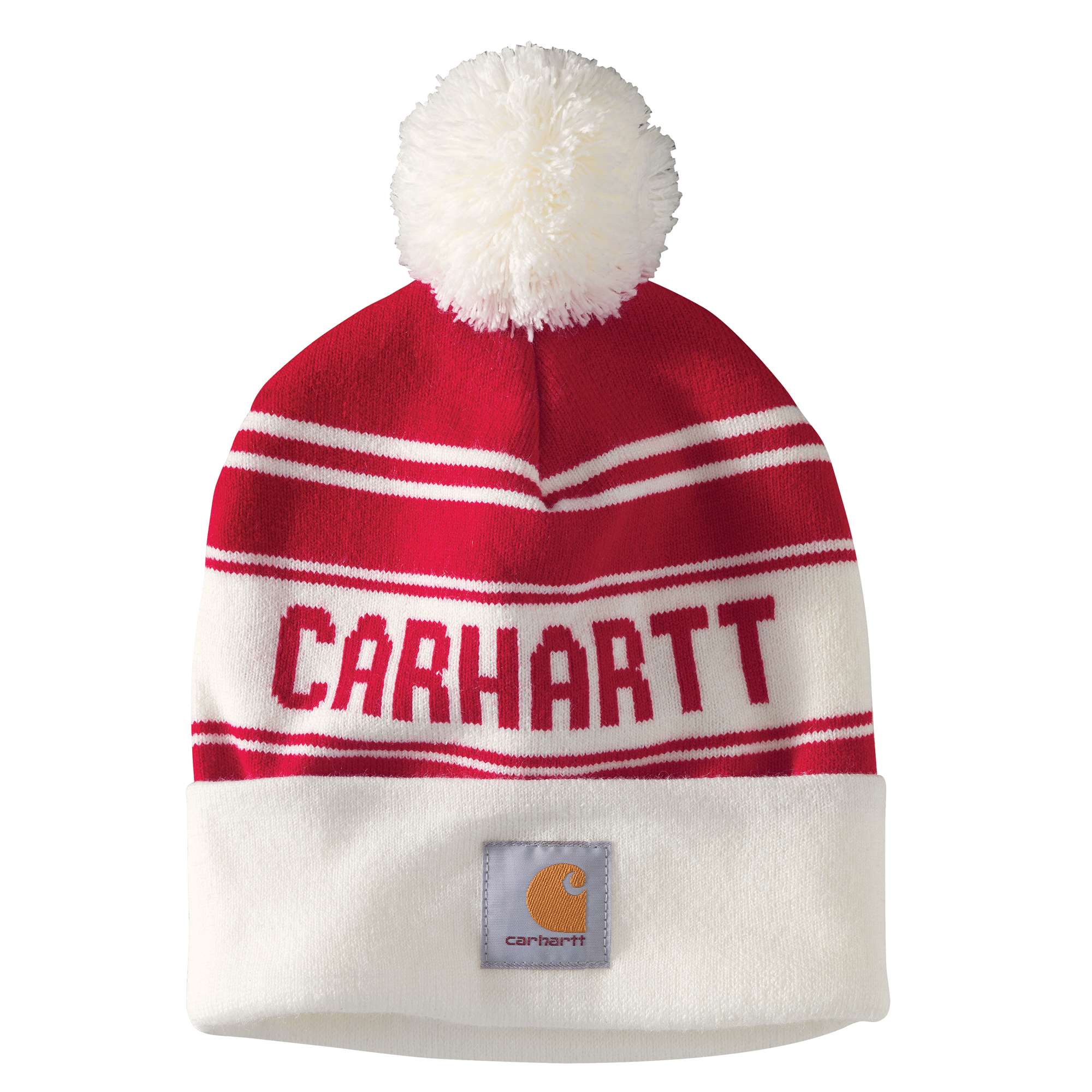 Carhartt Knit Pom-Pom Cuffed Logo Beanie