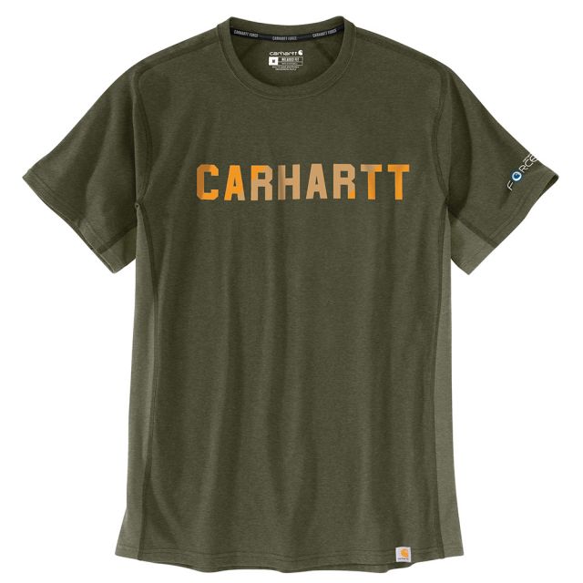 Carhartt Men's Force&reg; Relaxed Fit Midweight Block Logo Graphic Tee
