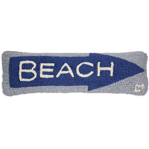 Chandler 4 Corners To the Beach Sign 8x24 Pillow