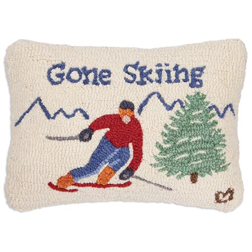 Chandler 4 Corners Gone Skiing 14 x 20 Pillow