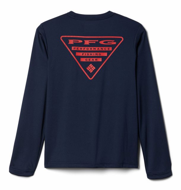 Columbia Boys' PFG Terminal Tackle&trade; Triangle Logo L/S Shirt