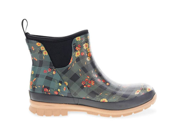 Western Chief Women's Floral Plaid Neo Chelsea Ankle Boot