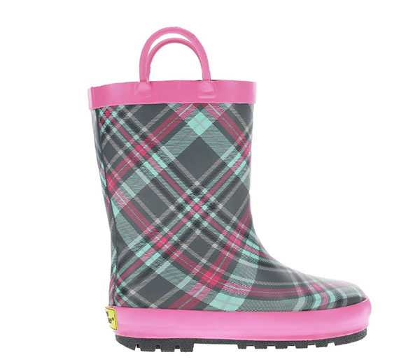 Western Chief Kids Cozy Plaid Rain Boot