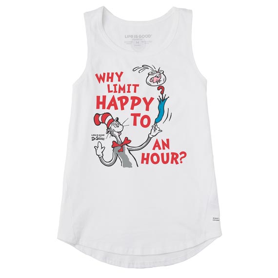 Life is Good Women's Cat in the Hat Happy Hour Crusher Tank
