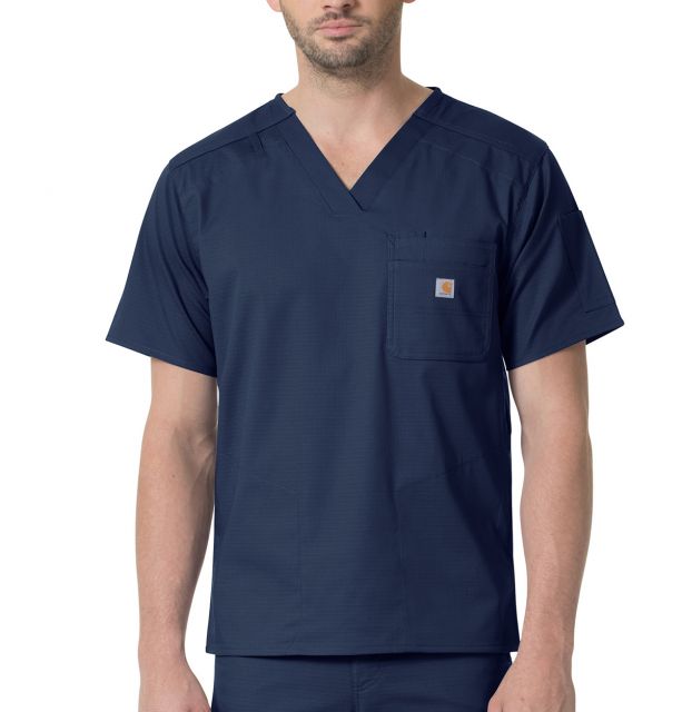 Carhartt Men's Slim Fit 6 Pocket V-Neck Scrub Top