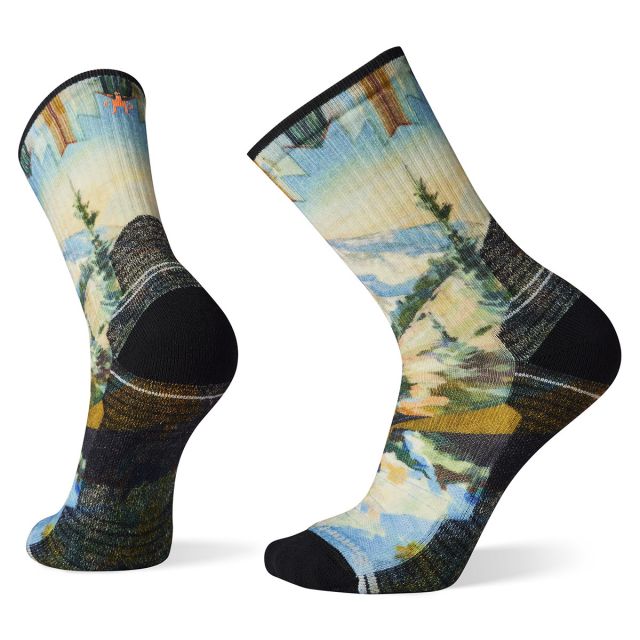 Smartwool Men's Hike Light Cushion Mountain Print Crew Sock