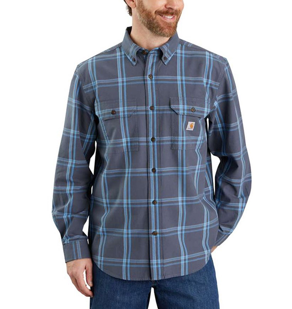 Carhartt Men's Midweight Chambray L/S Plaid Shirt