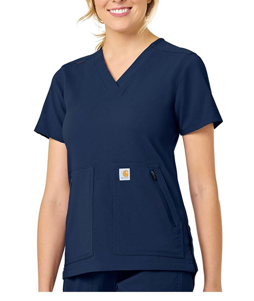 Carhartt Women's Force&reg; Modern Fit 4 Pkt V-Neck Scrub Top