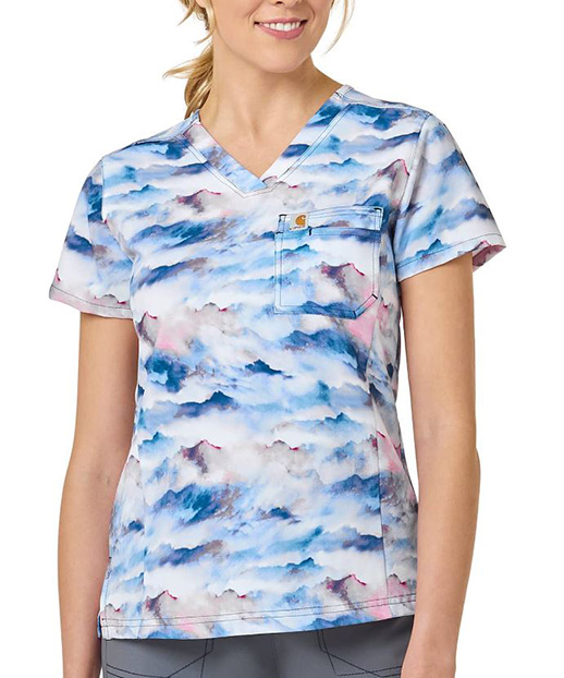 Carhartt Women's Force&reg; Tuck In Print Scrub Top