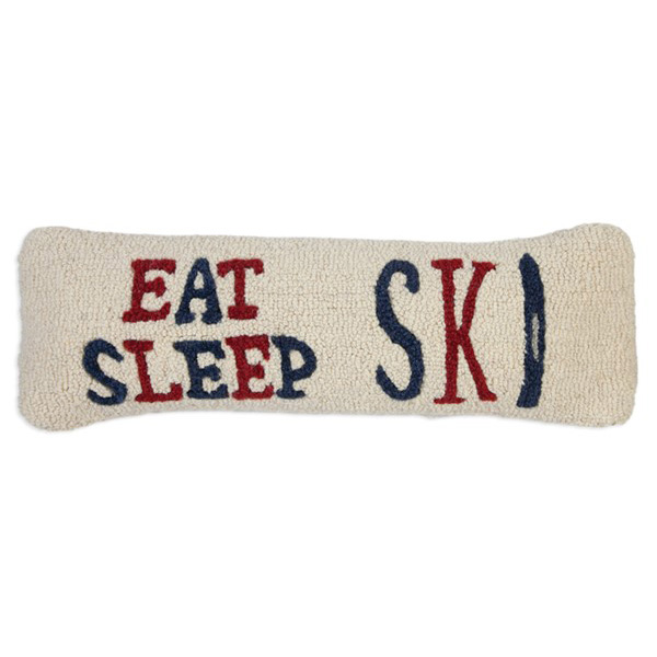 Chandler 4 Corners Eat Sleep Ski 8 x 24 Pillow