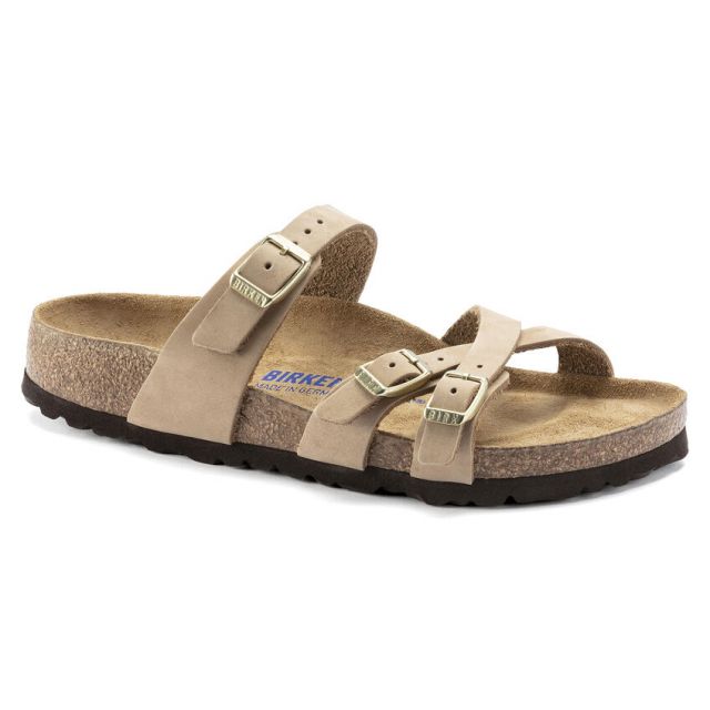 Birkenstock Franca Soft Footbed Nubuck Leather Sandal