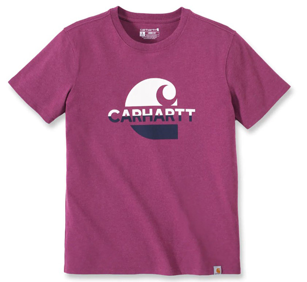 Carhartt Women's Loose Fit Heavyweight Faded Logo Graphic T-Shirt