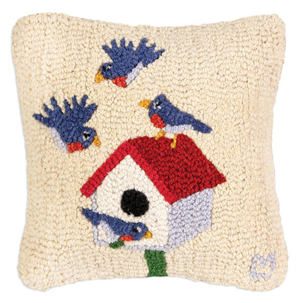 Chandler 4 Corners Birdhouse W/ Bluebirds 14" pillow