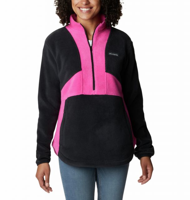 Columbia Women's Tested Tough in Pink&trade; Colorblock Half Zip Fleece