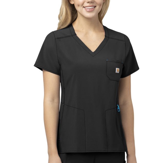 Carhartt Women's Cross Flex Diamond Neck Wrap Scrub Top