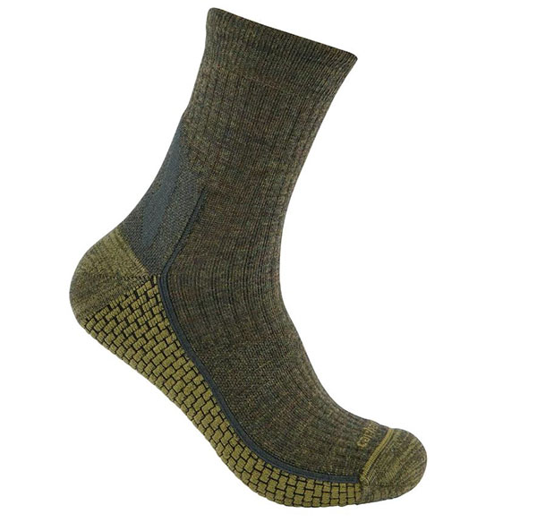 Carhartt Men's Force&reg; Grid Midweight Merino Wool Blend Crew Sock