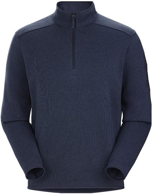 Arc teryx Covert 1 2 Zip Men s Black Sapphire Heather M