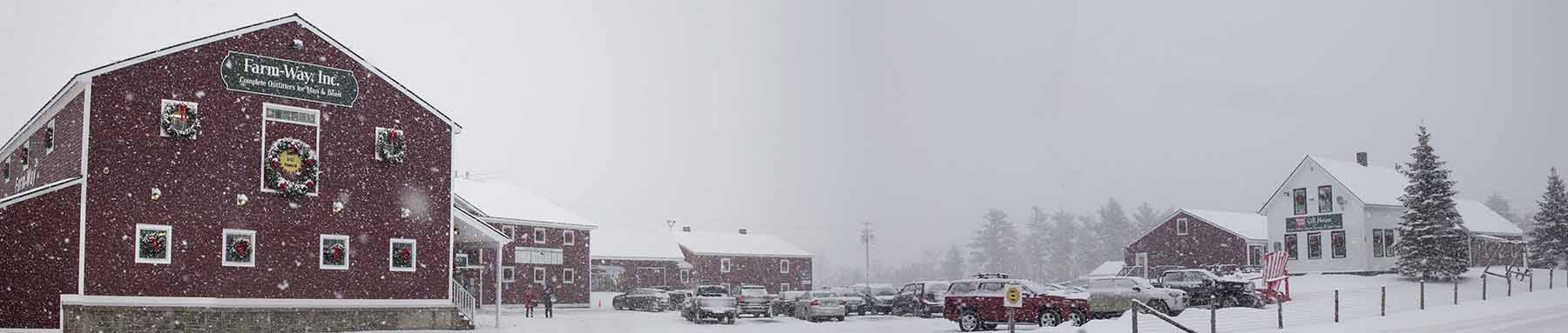Farm-Way, Inc Storefront on a snowy winter day