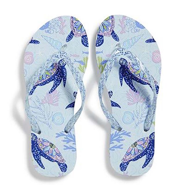 Vera Bradley Flip Flops-Turtle Dream