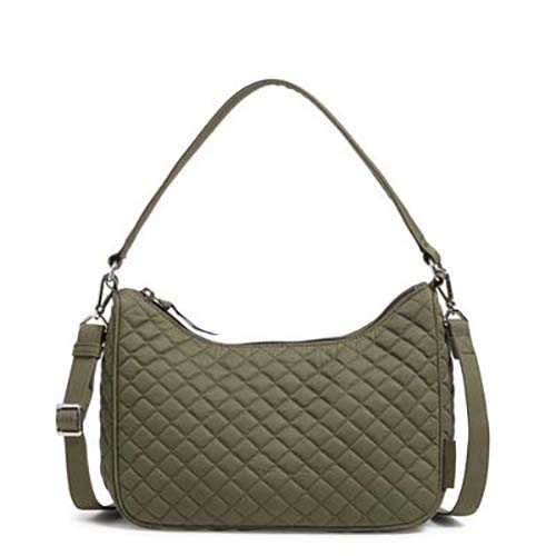 Vera Bradley Frannie Crescent Crossbody-Climbing Ivy