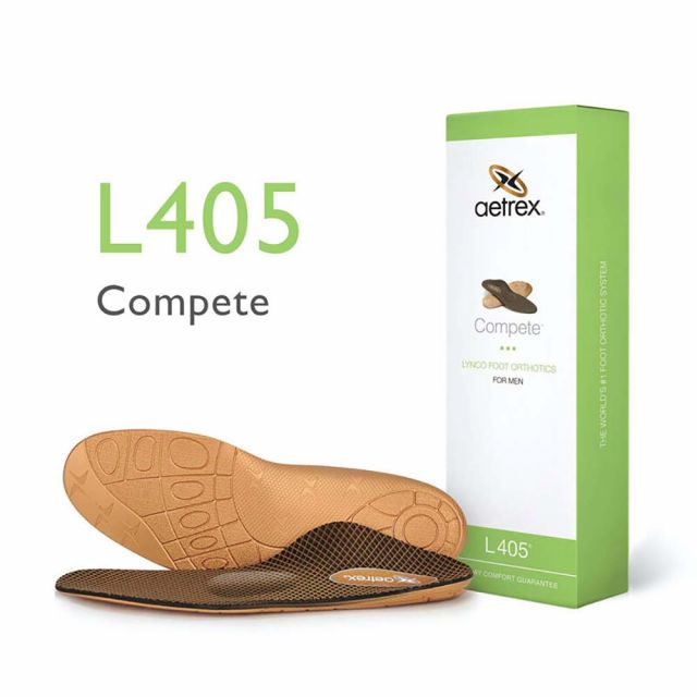 Aetrex Men's Compete Orthotics W/Metatarsal Support