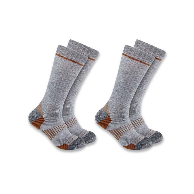 Carhartt Men's Midweight Synthetic-Wool Blend Boot Sock 2-Pack